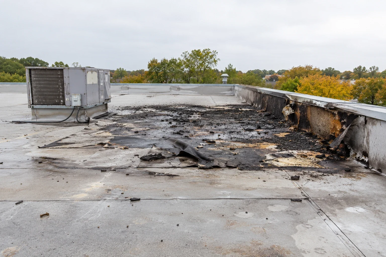 Commercial Roof Fire Damage Repair in Independence, MO